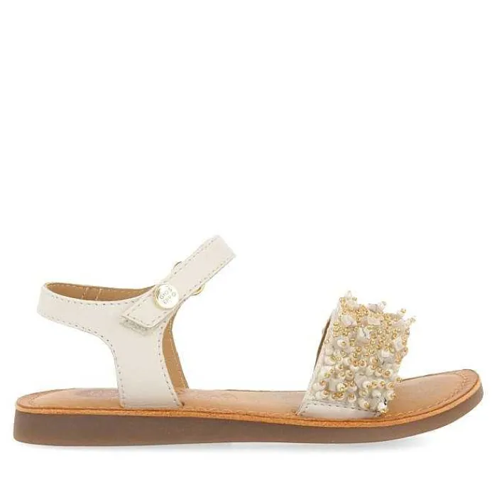 Gioseppo Niñas |Sandalias<Sandalias De Piel Blanca Con Adornos De Cuentas Para Nina Y Nino Blesle