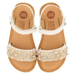 Gioseppo Niñas |Sandalias<Sandalias De Piel Blanca Con Adornos De Cuentas Para Nina Y Nino Blesle