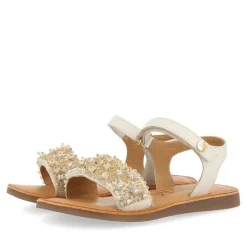 Gioseppo Niñas |Sandalias<Sandalias De Piel Blanca Con Adornos De Cuentas Para Nina Y Nino Blesle