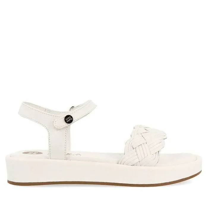 Gioseppo Niñas |Sandalias<Sandalias De Piel Blanca Con Trenzado Y Suela Voluminosa Para Nina Y Nino Shanico