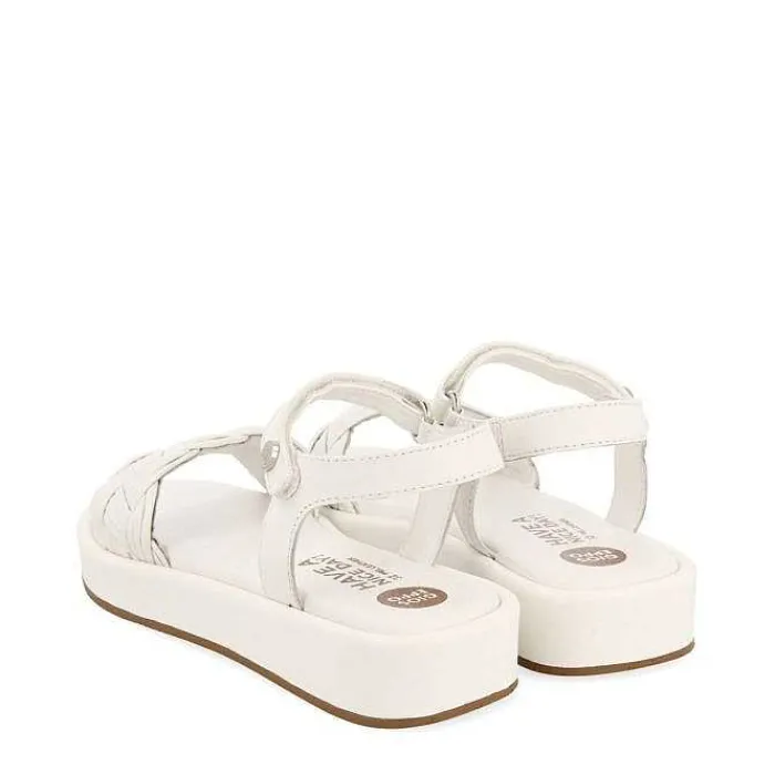 Gioseppo Niñas |Sandalias<Sandalias De Piel Blanca Con Trenzado Y Suela Voluminosa Para Nina Y Nino Shanico