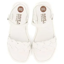 Gioseppo Niñas |Sandalias<Sandalias De Piel Blanca Con Trenzado Y Suela Voluminosa Para Nina Y Nino Shanico