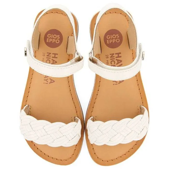 Gioseppo Niñas |Sandalias<Sandalias De Piel Blanca Con Trenzado Y Cierre Ajustable Para Nina Y Nino Manastir