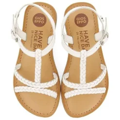 Gioseppo Niñas |Sandalias<Sandalias De Piel Blanca Con Trenzado Para Nina Y Nino Cinisi