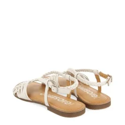 Gioseppo Sandalias Planas<Sandalias De Piel Blanca Con Tiras Cruzadas Para Mujer Aidone