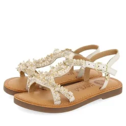 Gioseppo Niñas |Sandalias<Sandalias De Piel Blanca Con Adornos De Cuentas Para Nina Y Nino Tice