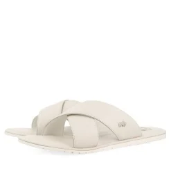 Gioseppo Chancletas<Sandalias De Piel Blanca Con Tira Cruzada Para Hombre Orosh