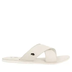 Gioseppo Chancletas<Sandalias De Piel Blanca Con Tira Cruzada Para Hombre Orosh
