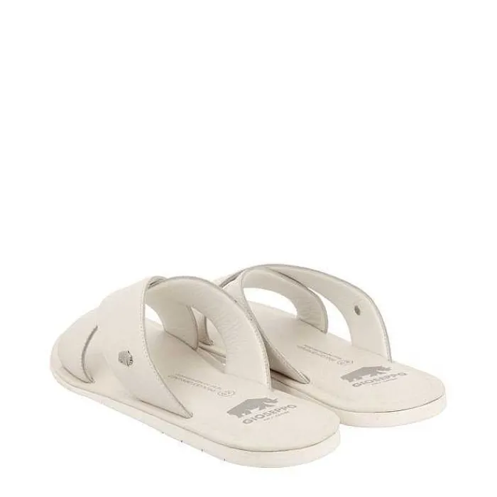 Gioseppo Chancletas<Sandalias De Piel Blanca Con Tira Cruzada Para Hombre Orosh