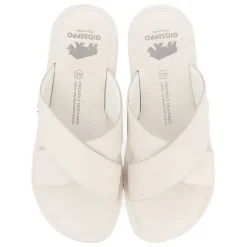 Gioseppo Chancletas<Sandalias De Piel Blanca Con Tira Cruzada Para Hombre Orosh