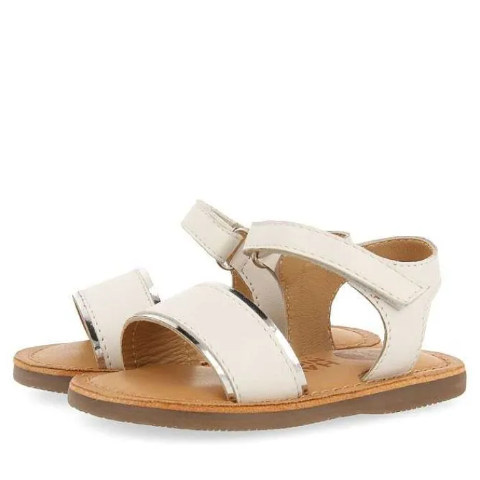 Gioseppo Bebe |Sandalias Bebe Nina<Sandalias De Piel Blanca Con Detalles Metalicos Para Bebe Aliko