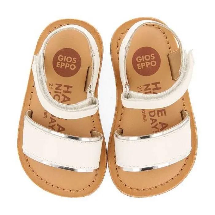Gioseppo Bebe |Sandalias Bebe Nina<Sandalias De Piel Blanca Con Detalles Metalicos Para Bebe Aliko