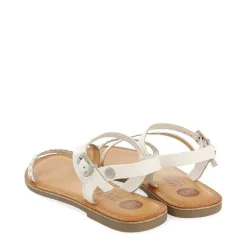 Gioseppo Niñas |Sandalias<Sandalias De Piel Blanca Con Detalles Trenzados Y Metalizados Para Nina Y Nino Helix