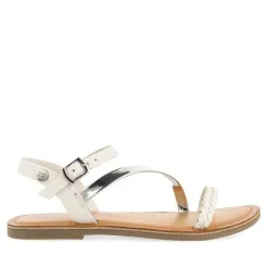 Gioseppo Niñas |Sandalias<Sandalias De Piel Blanca Con Detalles Trenzados Y Metalizados Para Nina Y Nino Helix