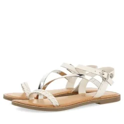 Gioseppo Niñas |Sandalias<Sandalias De Piel Blanca Con Detalles Trenzados Y Metalizados Para Nina Y Nino Helix