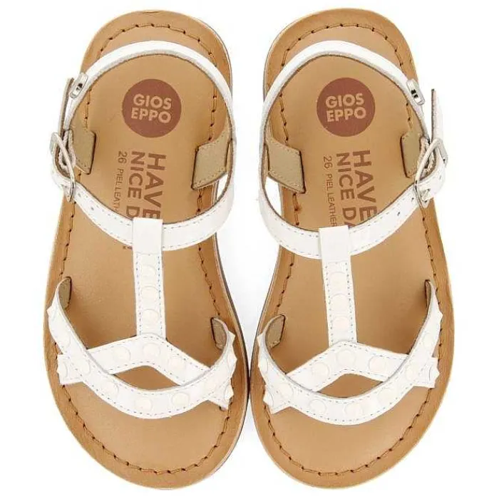 Gioseppo Niñas |Sandalias<Sandalias De Piel Blanca Con Tachuelas Para Nina Y Nino