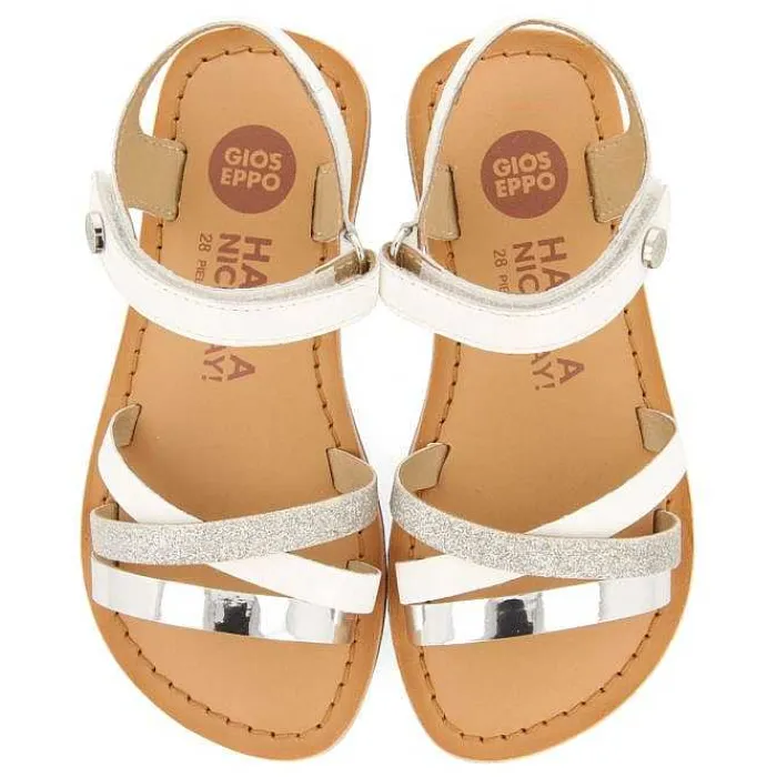 Gioseppo Niñas |Sandalias<Sandalias De Piel Blanca Con Brillantes Y Detalles Metalicos Para Nina Y Nino Lawtey
