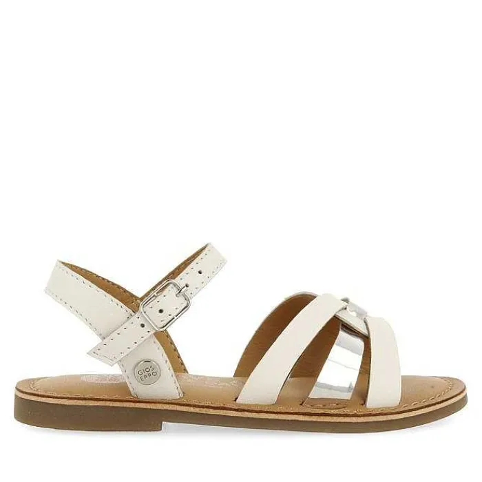 Gioseppo Niñas |Sandalias<Sandalias De Piel Blanca Con Detalles Metalicos Para Nina Y Nino Nicolosi