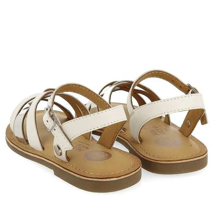 Gioseppo Niñas |Sandalias<Sandalias De Piel Blanca Con Detalles Metalicos Para Nina Y Nino Nicolosi