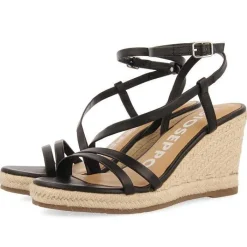 Gioseppo Sandalias Cuña<Sandalias De Piel Blanca Con Tiras Y Cuña Alta De Yute Para Mujer Orikum