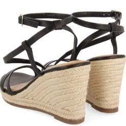 Gioseppo Sandalias Cuña<Sandalias De Piel Blanca Con Tiras Y Cuña Alta De Yute Para Mujer Orikum