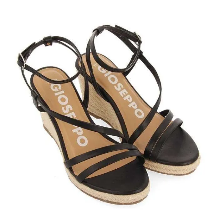Gioseppo Sandalias Cuña<Sandalias De Piel Blanca Con Tiras Y Cuña Alta De Yute Para Mujer Orikum