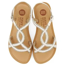 Gioseppo Niñas |Sandalias<Sandalias De Piel Blanca Con Adornos Nina Y Nino Aucilla