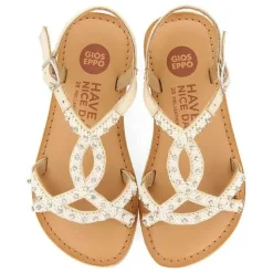 Gioseppo Niñas |Sandalias<Sandalias De Piel Blanca Con Adorno De Cuentas Para Nina Y Nino Lazarat