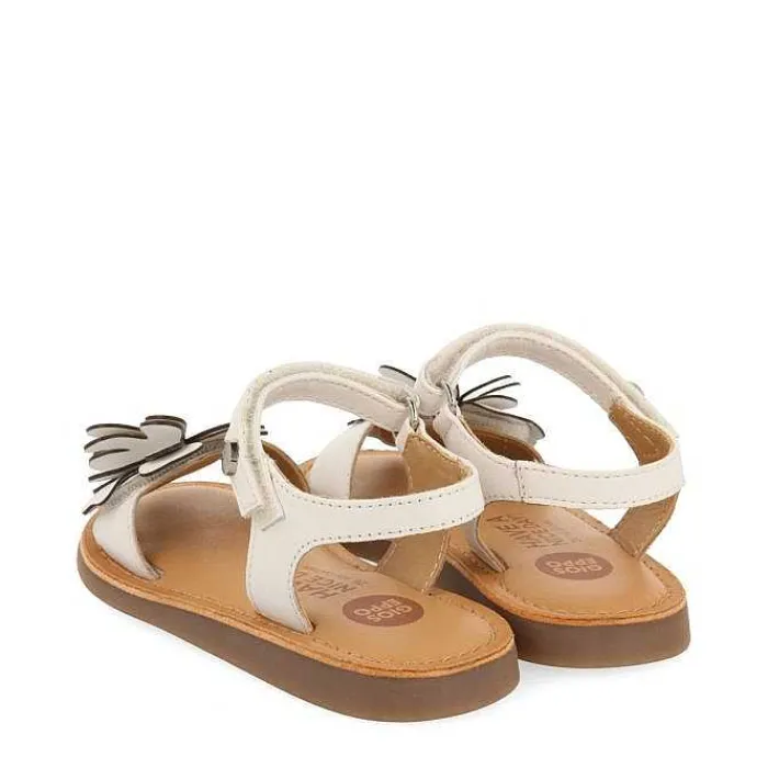 Gioseppo Niñas |Sandalias<Sandalias De Piel Blanca Con Adorno De Flores Para Nina Y Nino Takilma