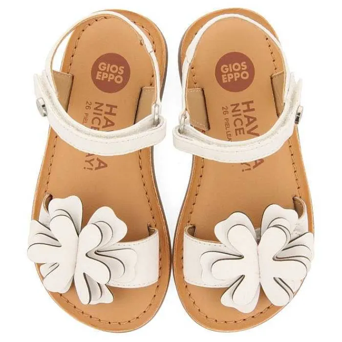 Gioseppo Niñas |Sandalias<Sandalias De Piel Blanca Con Adorno De Flores Para Nina Y Nino Takilma