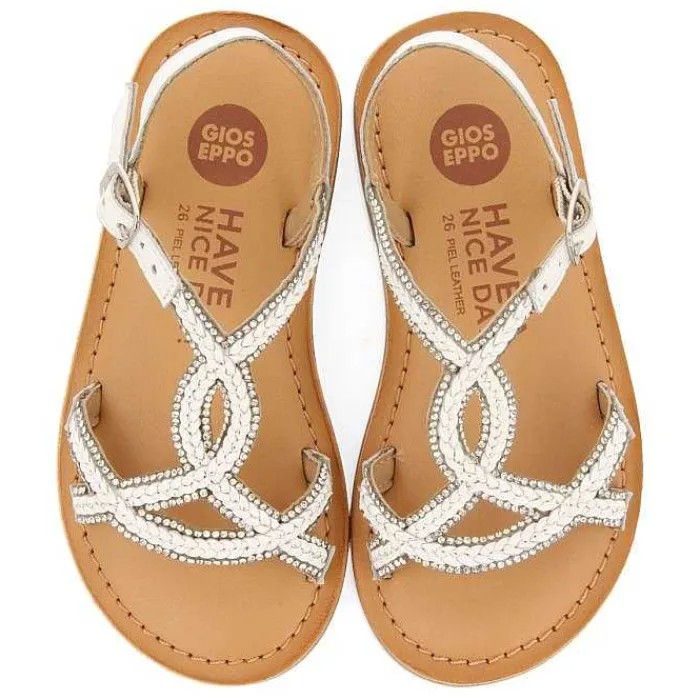 Gioseppo Niñas |Sandalias<Sandalias De Piel Blanca Con Adornos Para Nina Y Nino Scio