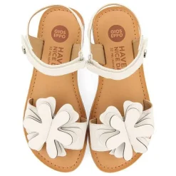 Gioseppo Niñas |Sandalias<Sandalias De Piel Blanca Con Adornos De Flores Para Nina Y Nino Cres