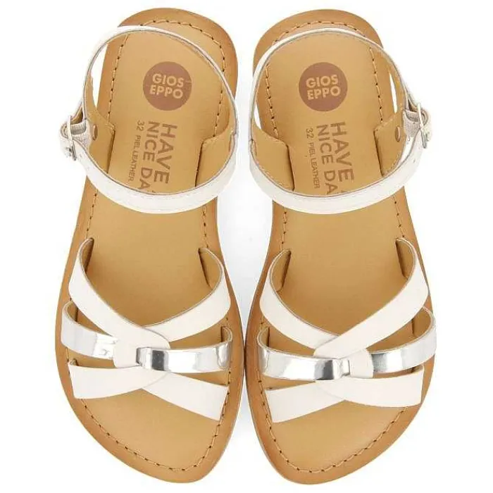 Gioseppo Niñas |Sandalias<Sandalias De Piel Blanca Detalle Metalizado Para Nina Y Nino Imbler