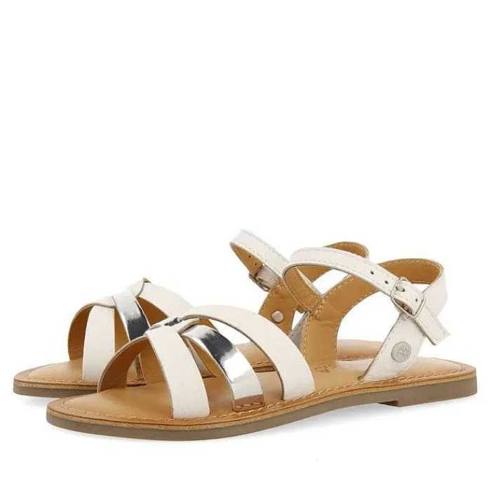 Gioseppo Niñas |Sandalias<Sandalias De Piel Blanca Detalle Metalizado Para Nina Y Nino Imbler