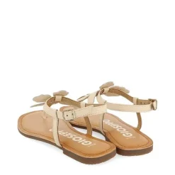 Gioseppo Sandalias Planas<Sandalias De Piel Blanco Rojo Con Adornos De Flores Para Mujer Velcan