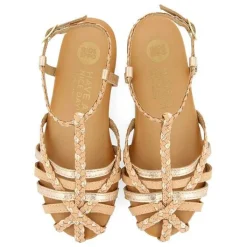 Gioseppo Niñas |Sandalias<Sandalias De Piel Color Nude Con Detalles Metalicos Estilo Cangrejera Para Nina Y Nino Belsh