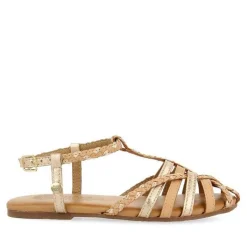 Gioseppo Niñas |Sandalias<Sandalias De Piel Color Nude Con Detalles Metalicos Estilo Cangrejera Para Nina Y Nino Belsh