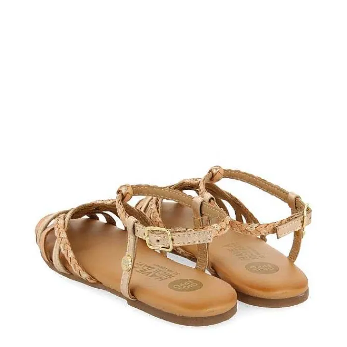 Gioseppo Niñas |Sandalias<Sandalias De Piel Color Nude Con Detalles Metalicos Estilo Cangrejera Para Nina Y Nino Belsh