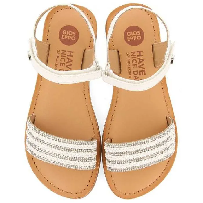 Gioseppo Niñas |Sandalias<Sandalias De Piel Color Nude Con Adornos Y Cierre Ajustable Para Nina Y Nino Stubica