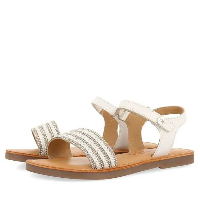 Gioseppo Niñas |Sandalias<Sandalias De Piel Color Nude Con Adornos Y Cierre Ajustable Para Nina Y Nino Stubica