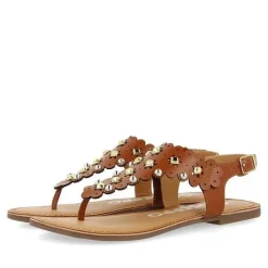Gioseppo Sandalias Planas<Sandalias De Piel Con Adornos De Flores Y Tachuelas Para Mujer Preloj