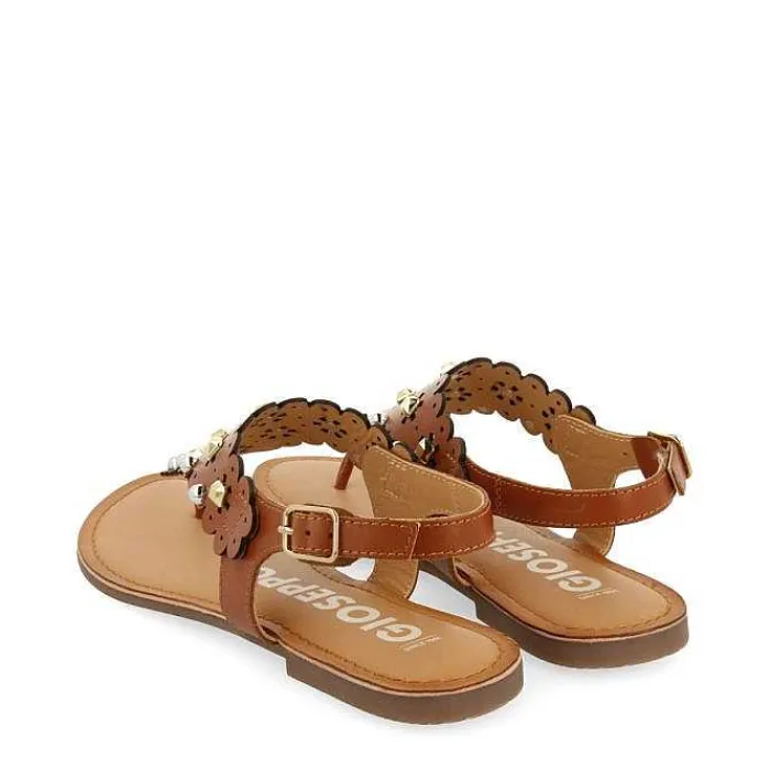 Gioseppo Sandalias Planas<Sandalias De Piel Con Adornos De Flores Y Tachuelas Para Mujer Preloj