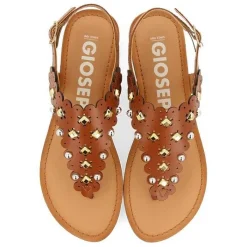 Gioseppo Sandalias Planas<Sandalias De Piel Con Adornos De Flores Y Tachuelas Para Mujer Preloj