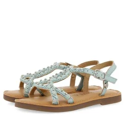 Gioseppo Niñas |Sandalias<Sandalias De Piel Con Adornos De Cuentas Azul Para Nina Y Nino Lazarat