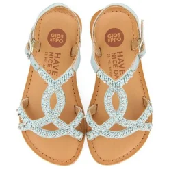 Gioseppo Niñas |Sandalias<Sandalias De Piel Con Adornos De Cuentas Azul Para Nina Y Nino Lazarat