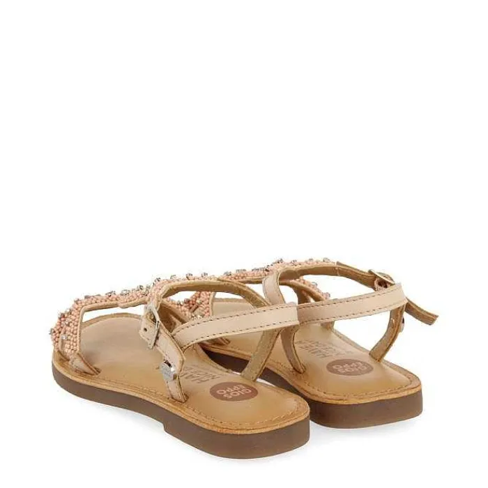 Gioseppo Niñas |Sandalias<Sandalias De Piel Con Adornos De Cuentas Rosa Nina Y Nino Lazarat