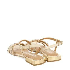 Gioseppo Sandalias Planas<Sandalias De Piel Con Piedras Blanco Rojo Para Mujer Landkey