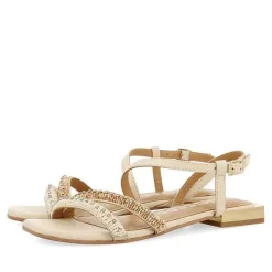 Gioseppo Sandalias Planas<Sandalias De Piel Con Piedras Blanco Rojo Para Mujer Landkey