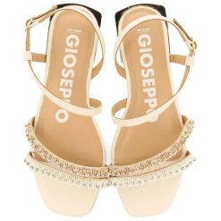 Gioseppo Sandalias Planas<Sandalias De Piel Con Piedras Blanco Rojo Para Mujer Landkey