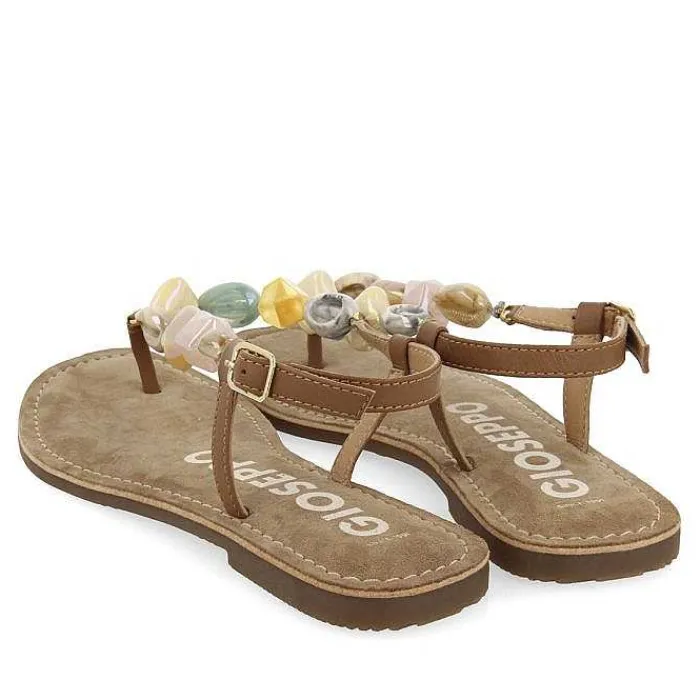 Gioseppo Sandalias Planas<Sandalias De Piel Con Piedras Multicolor Para Mujer Karlovac